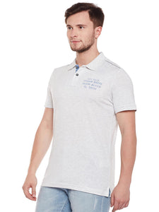 Tom Tailor Grey Solid Polo T-Shirt