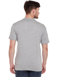 Tom Tailor Grey Solid Polo T-Shirt