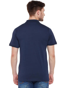 Tom Tailor Navy Blue Solid Polo T-Shirt