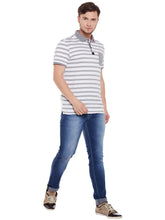 Load image into Gallery viewer, Tom Tailor Grey Striped Polo T-Shirt