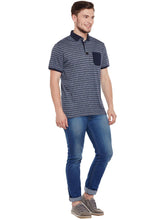 Load image into Gallery viewer, Tom Tailor Navy Blue Striped Polo T-Shirt