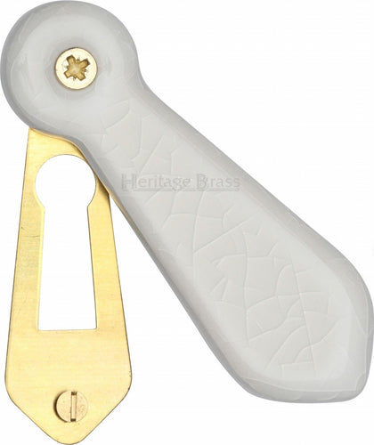 Covered Escutcheon White Crackle