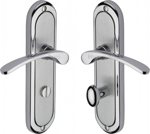 Heritage Brass Door Handle for Bathroom Ambassador Design