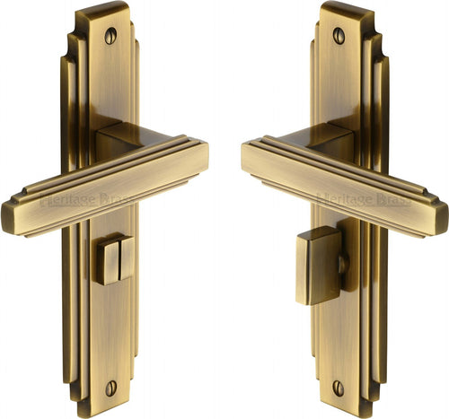 Heritage Brass Door Handle for Bathroom Astoria Design