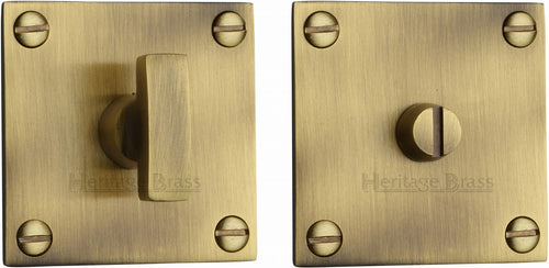 Heritage Brass Square Low profile Thumbturn & Emergency Release