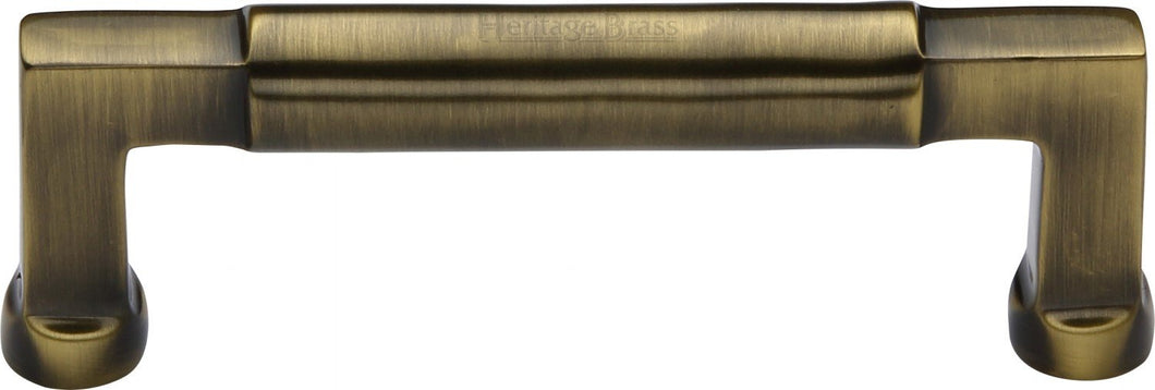 Heritage Brass Cabinet Pull Bauhaus Design 101mm CTC