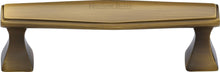 Load image into Gallery viewer, Heritage Brass Cabinet Pull Deco Design 96mm CTC
