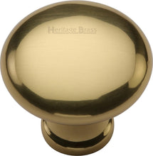 Load image into Gallery viewer, Heritage Brass Cabinet Knob Mushroom Design 32mm