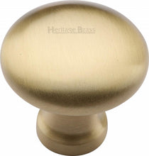 Load image into Gallery viewer, Heritage Brass Cabinet Knob Mushroom Design 32mm