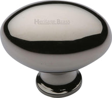 Load image into Gallery viewer, Heritage Brass Cabinet Knob Oval Design 32mm