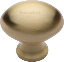 Load image into Gallery viewer, Heritage Brass Cabinet Knob Oval Design 32mm