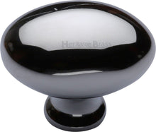 Load image into Gallery viewer, Heritage Brass Cabinet Knob Oval Design 38mm