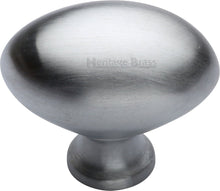 Load image into Gallery viewer, Heritage Brass Cabinet Knob Oval Design 38mm