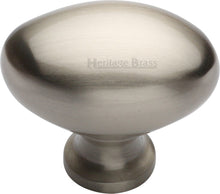 Load image into Gallery viewer, Heritage Brass Cabinet Knob Oval Design 38mm