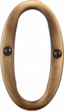 Load image into Gallery viewer, Heritage Brass Numeral 0 Face Fix 76mm (3&quot;)