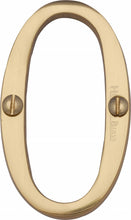 Load image into Gallery viewer, Heritage Brass Numeral 0 Face Fix 76mm (3&quot;)