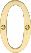 Load image into Gallery viewer, Heritage Brass Numeral 0 Face Fix 76mm (3&quot;)
