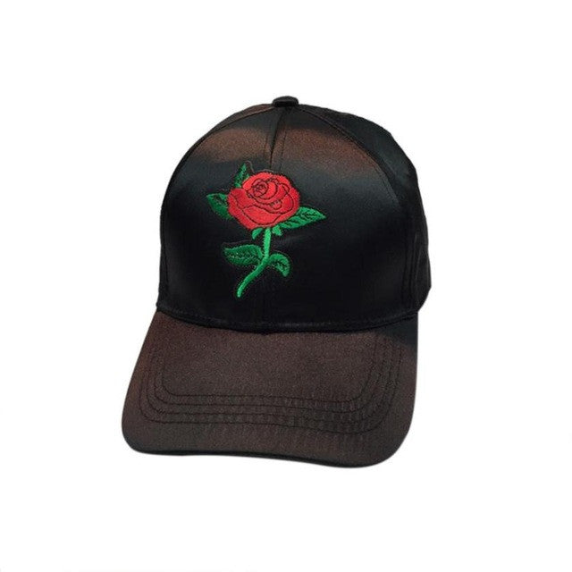 Rose Embroidery Baseball Cap Cool Men Women Caps Fashion Adjustable Couple Snapback Hip Hop Hats Floral Cap casquette homme Bone