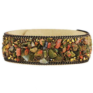 Crystal Stone Bracelets Unisex Bracelets  Cowhide Bracelets Wrist Chains  AG