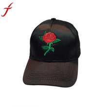 Load image into Gallery viewer, Rose Embroidery Baseball Cap Cool Men Women Caps Fashion Adjustable Couple Snapback Hip Hop Hats Floral Cap casquette homme Bone
