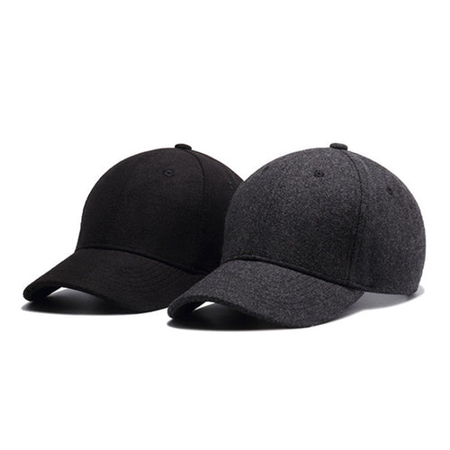 Trucker Cap High Quality Dad Hats For Men Black Snapback Winter Baseball Caps Hip Hop Felt Warm Hat Fashion Boys Adjustable Caps