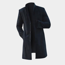 Load image into Gallery viewer, Fashion Winter Men&#39;s Trench Long Jackets Coats Overcoat Classic Jackets Solid Slim Fit Outwear Hombre Men Clothes Khaki Black