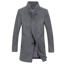 Load image into Gallery viewer, Classic Men&#39;s Jackets Outerwear Trench Woolen Coats Fashion Long Jacket Windbreaker Warm Winter Overcoat Men Clothes Hombre
