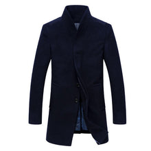 Load image into Gallery viewer, Classic Men&#39;s Jackets Outerwear Trench Woolen Coats Fashion Long Jacket Windbreaker Warm Winter Overcoat Men Clothes Hombre