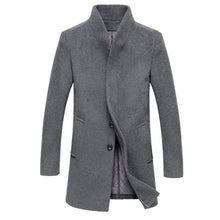 Load image into Gallery viewer, Classic Men&#39;s Jackets Outerwear Trench Woolen Coats Fashion Long Jacket Windbreaker Warm Winter Overcoat Men Clothes Hombre