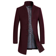 Load image into Gallery viewer, Classic Men&#39;s Jackets Outerwear Trench Woolen Coats Fashion Long Jacket Windbreaker Warm Winter Overcoat Men Clothes Hombre