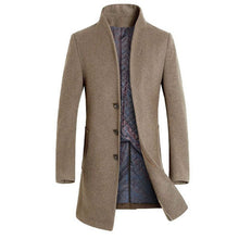 Load image into Gallery viewer, Classic Men&#39;s Jackets Outerwear Trench Woolen Coats Fashion Long Jacket Windbreaker Warm Winter Overcoat Men Clothes Hombre