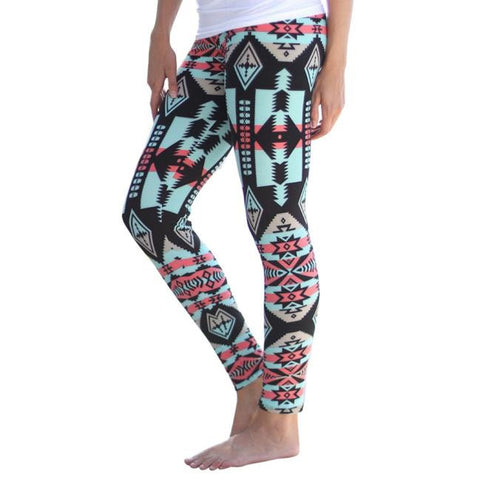 Women Leggings Print Stretchy Casual Skinny Leggings Pants