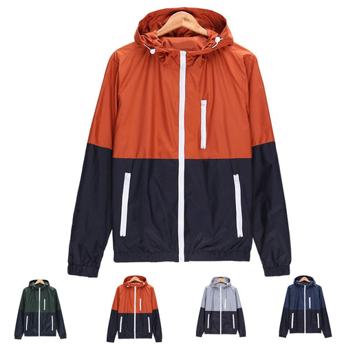 Mens Casual Jacket Outdoor Sportswear Windbreaker Lightweight Bomber Jackets