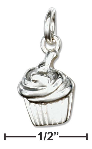 Sterling Silver Cupcake Charm