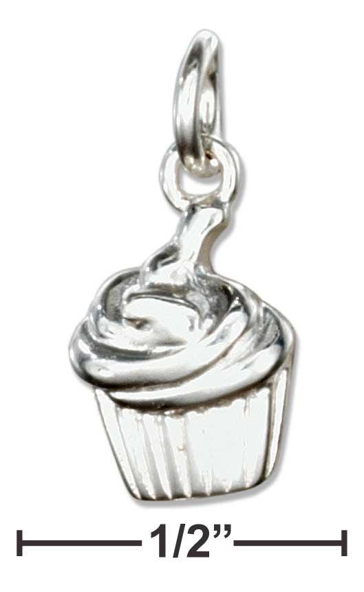 Sterling Silver Cupcake Charm