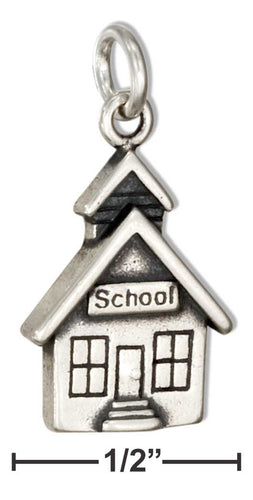 Sterling Silver Schoolhouse Charm
