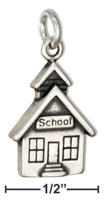 Sterling Silver Schoolhouse Charm