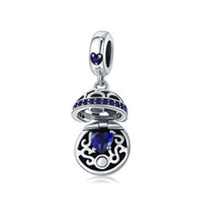 Load image into Gallery viewer, BAMOER Authentic 925 Sterling Silver Love Gift Box Dangle Ball Charm Pendant fit Women Charm Bracelet &amp; Necklaces Jewelry SCC689
