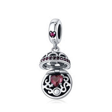 Load image into Gallery viewer, BAMOER Authentic 925 Sterling Silver Love Gift Box Dangle Ball Charm Pendant fit Women Charm Bracelet &amp; Necklaces Jewelry SCC689