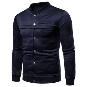 Stylish Mens Sweatshirts Long Sleeve Coats Plain Slim Fitness Joggers Bodybuilding Sweatshirts Fashion  Warm Winter Men Clothes