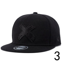 Load image into Gallery viewer, Men&#39;s Quality Red X Embroidery Gorras Snapback Caps Outdoor Flat Bill Baseball Hats Men&#39;s Hip Hop Street Dancing Adjustable Caps