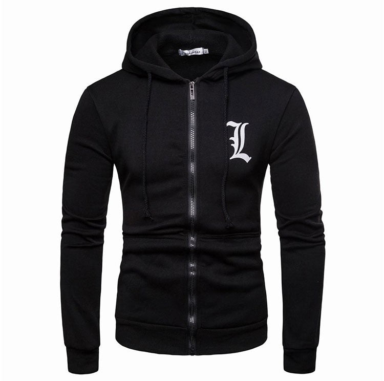 Men Hoodies Long Sleeve Zipper Jacket
