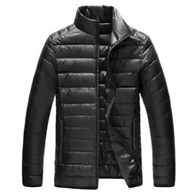 Load image into Gallery viewer, 2018 Autumn Winter Mens Stand Collar Duck Down Jacket Light Thin Solid Casual Coat Men Outwear Ultralight Down Jackets Plus Size