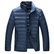 Load image into Gallery viewer, 2018 Autumn Winter Mens Stand Collar Duck Down Jacket Light Thin Solid Casual Coat Men Outwear Ultralight Down Jackets Plus Size