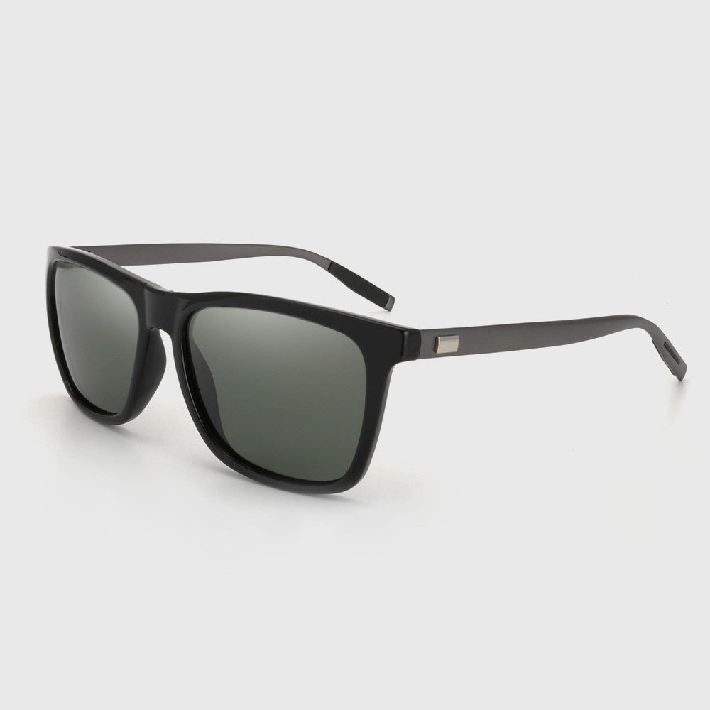 Men Driving Square Black Frame Eyewear Male Sun Glasses For Men with case ms005