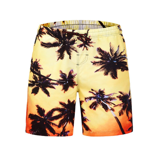 Men Casual 3D Graffiti Printed Beach Work Casual Men Short Trouser Shorts Pants