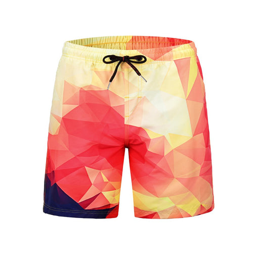 Men Casual 3D Graffiti Printed Beach Work Casual Men Short Trouser Shorts Pants