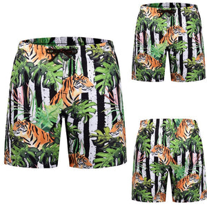 Men Casual 3D Graffiti Printed Beach Work Casual Men Short Trouser Shorts Pants
